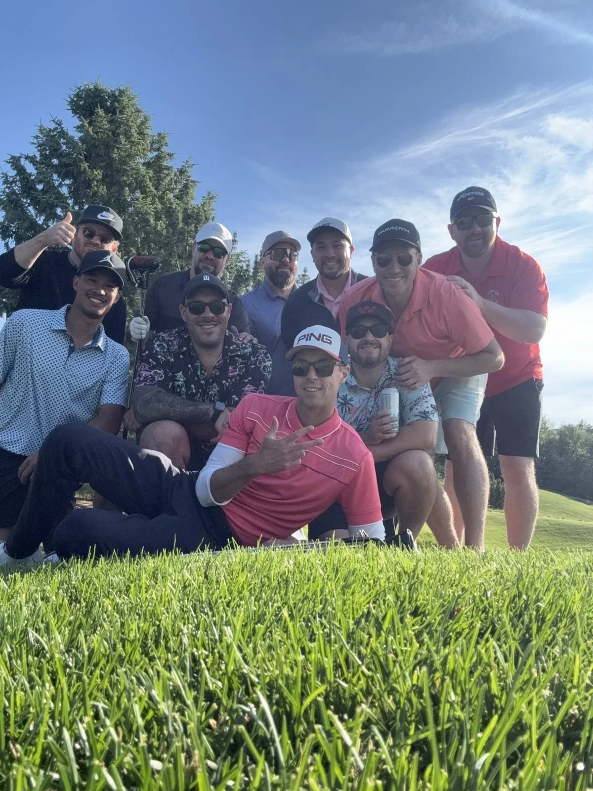 Plaid Jacket Golf Association members on a golf trip